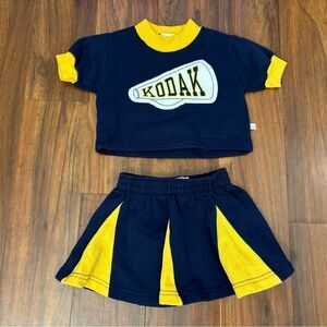 Kodak Vintage Navy/Yellow Cheerleader 2 piece outfit set